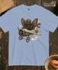 Mothman Pilot Comfort T-Shirt Cryptid Flying Vintage Airplane Cotton Tee S-4XL
