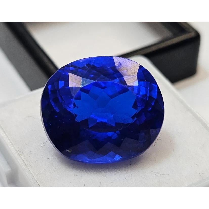 18-19 Ct Natural Blue Sapphire Oval Cut Fabulous Certified Loose Gemstone