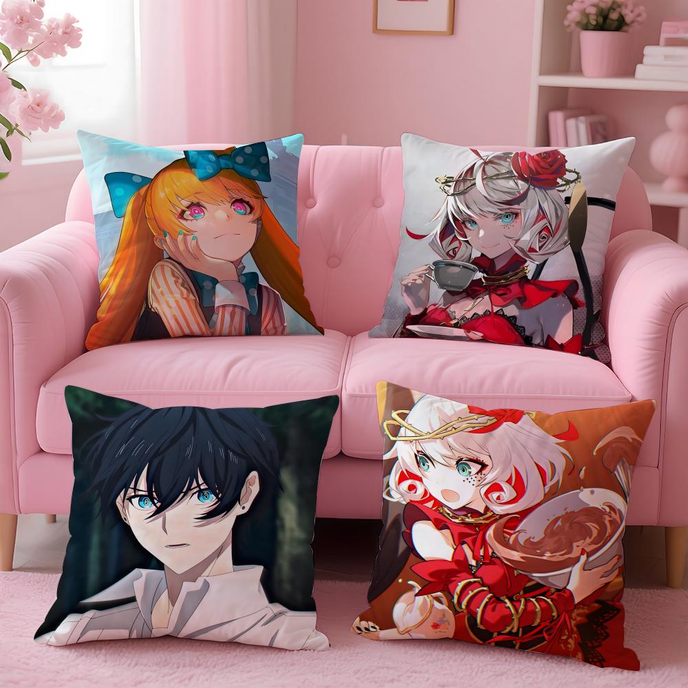 Anime Takt Op. Destiny Cushion Cover Cushion Cover Set 4Pcs 50X50 45X45 40X40 Pillowcase Decorative Sofa Home Decor
