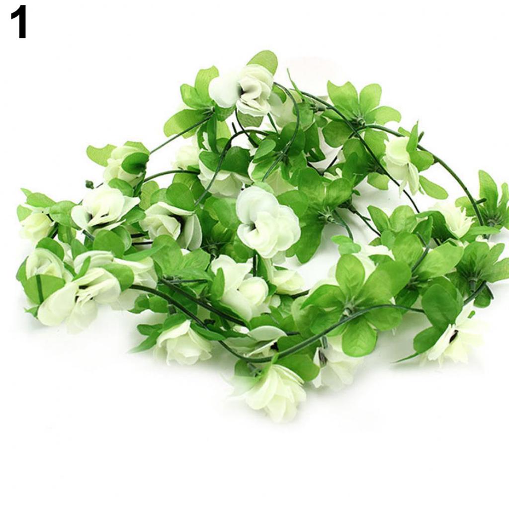 Monoceros Garden Home Wedding Party Decor Fake Flower Garland Artificial Rose Blossom Vine