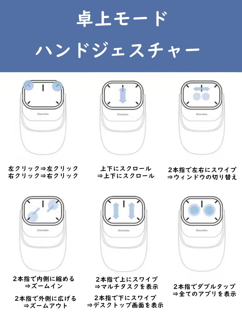 Cheerdots2 Multifunctional Aerial Mouse, Presentation Tool, Detachable TabletopAerial Mode, Compatible with Windows and Mac, Touchpad Function, USB