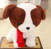 1ks 30cm Krásný vycpaný pejsek se šátkem Měkké roztomilé zvířátko Kreslený plyšový pes panenka pro děti B