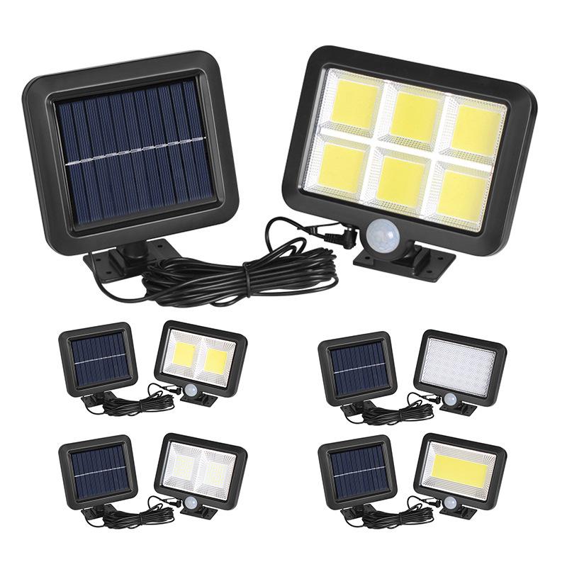 Outdoor Solar Motion Sensor Wall Lights with Remote Control for Courtyard and Corridor