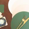 Ronde Placemat van Imitatieleer Rechthoekig Waterdicht Oliebestendig Hittebestendig Tafelmat Hotel Restaurant Tafel PU Placemat