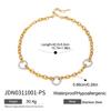 New INS 18K Gold Stainless Steel Necklace Paperclip Chain Heart Pendant Necklaces