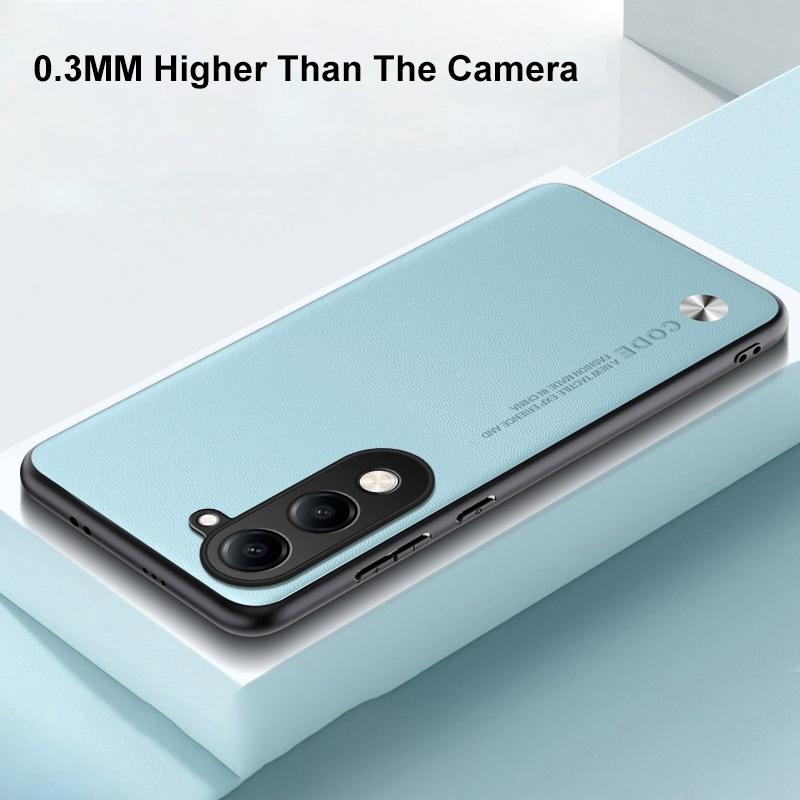 Luxury PU Leather Case For Vivo Y04 4G Back Cover Matte Silicone Shockproof Full Protection Phone Case For Vivo Y29S 5G Coque