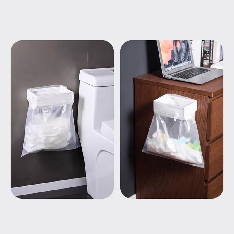 1 Unidad Soporte Plegable Portátil para Bolsas de Basura Estante de Basura Montado en la Pared Estante Colgante Para Baño Cocina Estante de Almacenamiento Sin Taladro