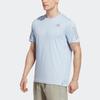adidas T Shirts Men's Light Blue Crew Neck Moderate Straight Fit IC7630