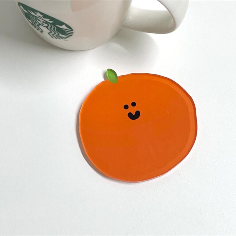 Cute Cartoon Acrylic Coaster Cup Mat Pad Mug Holder Mat Coffee Drinks Placemats Heat-resistant Bowl Mats & Pads Table Decoration