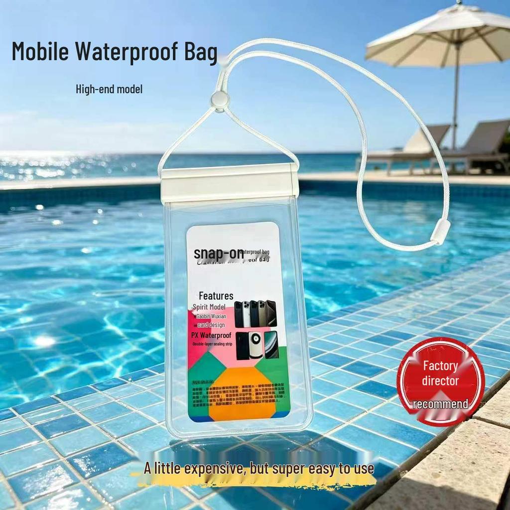 High-End Waterproof TPU Phone Pouch for Swimming, Rafting & Beach - Touchscreen Compatible