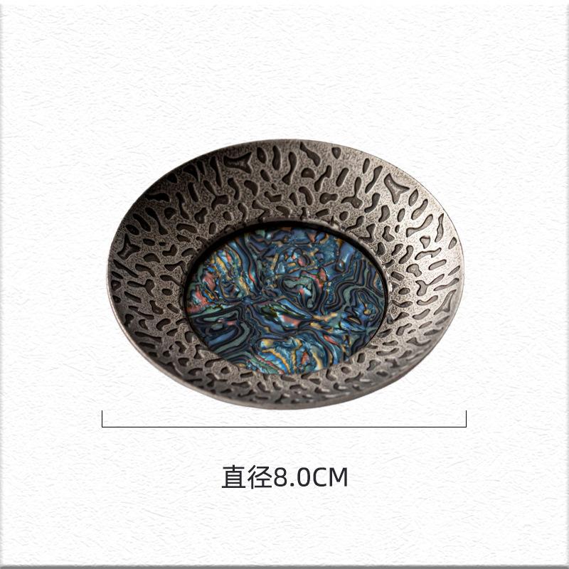 Alloy Rattan Coasters Retro Hot Pad For Coffee Cups Saucer Heat Insulation Placemats Teacup Base For Tea Supplies Decoration