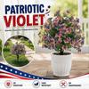 250th Anniversary Artificial Violet Flowers for Independence Day Veterans Day Memorial Day