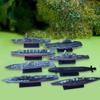 8 Pieces 4D Assembled Ship Model, Aircraft Model Collection Jigsaw Toys Playset, Warship Toy
