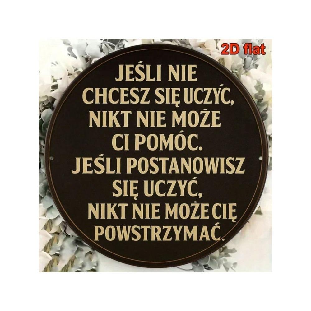 Vintage Round Metal Sign Wall Art Quote Decor