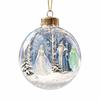 New Plastic Christmas Ball Ornament Clear Lighted Hanging Ornament Ghost Figure Pumpkin Figure LED Light Ball Home Decor