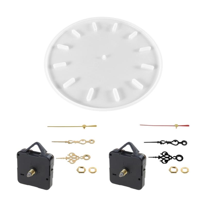 DIY Clock Resin Molds Round Silicone Mold DIY Epoxy Silicone Resin Molds with Dial Accessories for Jewelry Making Tools