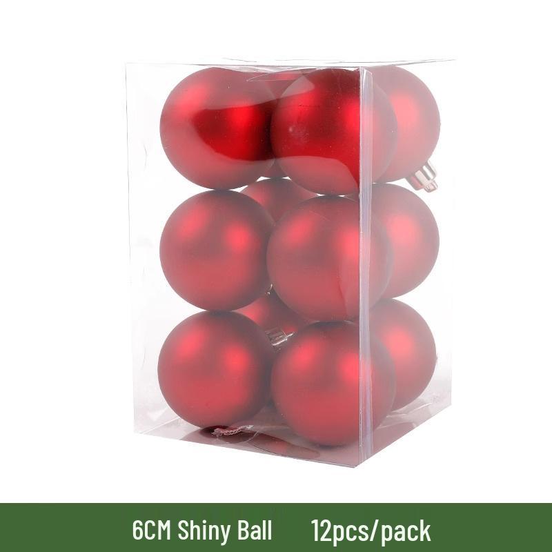 Red Christmas Balls 3-10cm: Electroplated Plastic Tree Ornaments for Festive Atmosphere