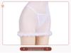 Man Yan Sexy Nurse Bodycon Mini Skirt with Halterneck Cross Back and Fringe Details.