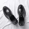 British Style Man Sneakers Casual Leather Men Oxford Shoes Lace-up Business Shoes Classic Comfy Formal Dress Footwear Suit Shoes