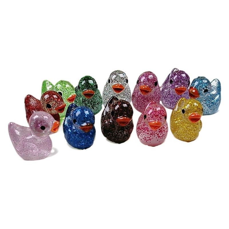 Luminous Sparkling Powder Ducks Moss Micro Landscape Resin Small Ornament Creative DIY Jewelry Accessories