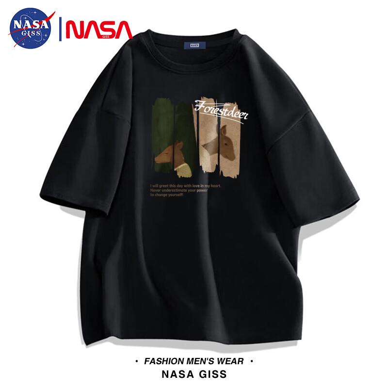 Официальное сотрудничество NASA GISS Мужская свободная футболка с круглым вырезом из чистого хлопка S