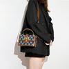 Hand-held Box, Small Square Bag, Retro Embroidered Blue Single-shoulder Bag, Versatile Commuting Crossbody Women's Bag