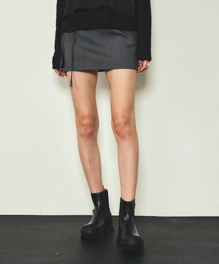 CITTA Solid Mini Skirt_Cts607 (Gray)