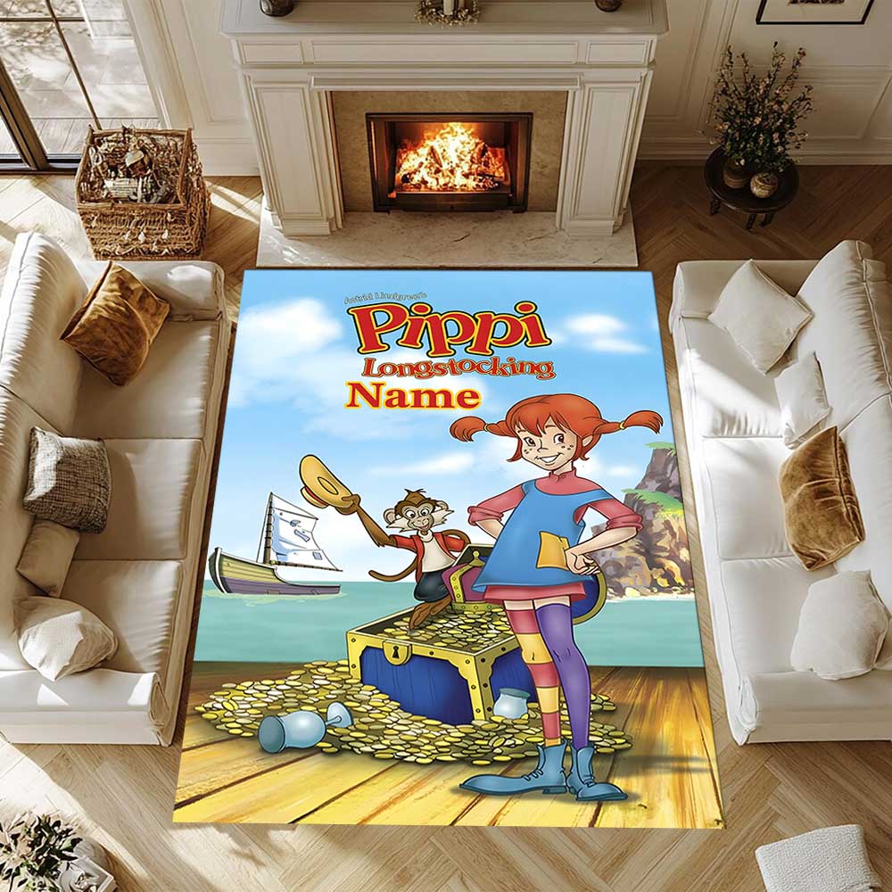 Pipi Customize your name rug, office chair cushion, home bedroom living room gift.