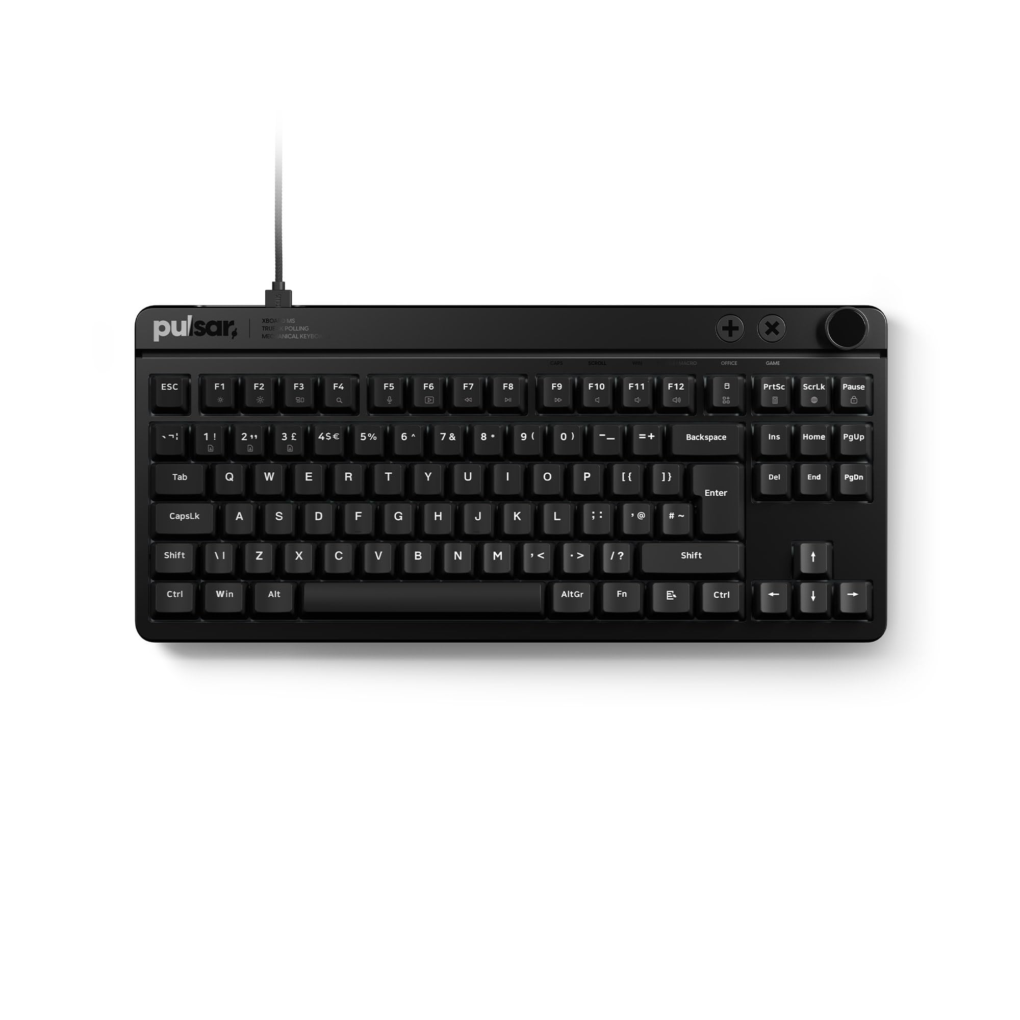 

Pulsar Gaming Gears XBOARD MS Gaming Keyboard ISO UK Layout 89 Keys CHERRY MX2A Switch 8K Polling Rate [] чорний