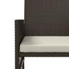 2 Seater Outdoor Sofa Set with Table & Footstools Brown Poly Rattan