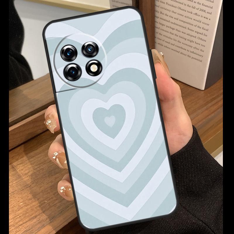 Latte Love Brown Heart Aesthetic Case For OnePlus 15 R 13T 13R 12R 10T 8T 13 12 11 9 10 Pro Nord 5 CE 4 2 3 Lite N20 N30 Cover