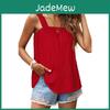 Womens Vest Stripe Summer Pit Rubber Band Solid Color Camisole Tank Sleeveless Top