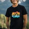 Retro Mountain Bike T Shirt Vintage Cycling Funny Biking For Unisex Dad Youth Cyclist Apparel Vintage Soft Fashion Casual