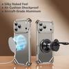 Metal Frameless Phone Case for iPhone 17Air 17 16 15 Pro Max 17Pro 16Pro 15Pro Ultra-thin Magsafe Phone Case Air Cushion Shockproof