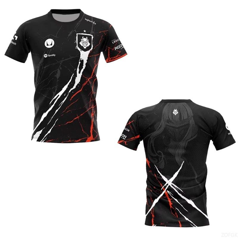Tricou Nou de Vară G2 Sports Esports Joc Echipă Națională Uniformă Tricou Imprimat 3D Gât Rotund Respirabil Sport Topuri Supradimensionate
