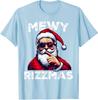 Mewy Rizzmas Funny White Elephant Gift Rizz Christmas Unisex T-Shirt