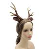 Animal Deer Ears Headband Realistic Deer Antler Hairband Cosplay Deer Costume for Halloween Reindeer Antlers Headband