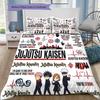 J-Jujutsu K-Kaisens Set Copripiumino Trapuntato Federa Regalo di Compleanno per la Casa(1 * Copripiumino + 2 * Federa, Senza Imbottitura)