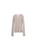 999Hyumeoniti Wool Tencel Blended Layered Long Sleeve T-Shirt (Beige)