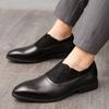 Luxury Brand Leather Fashion Men Business Dress Loafers Pointy Black Shoes Oxford Breathable Formal Wedding Shoes Zapatos Hombre