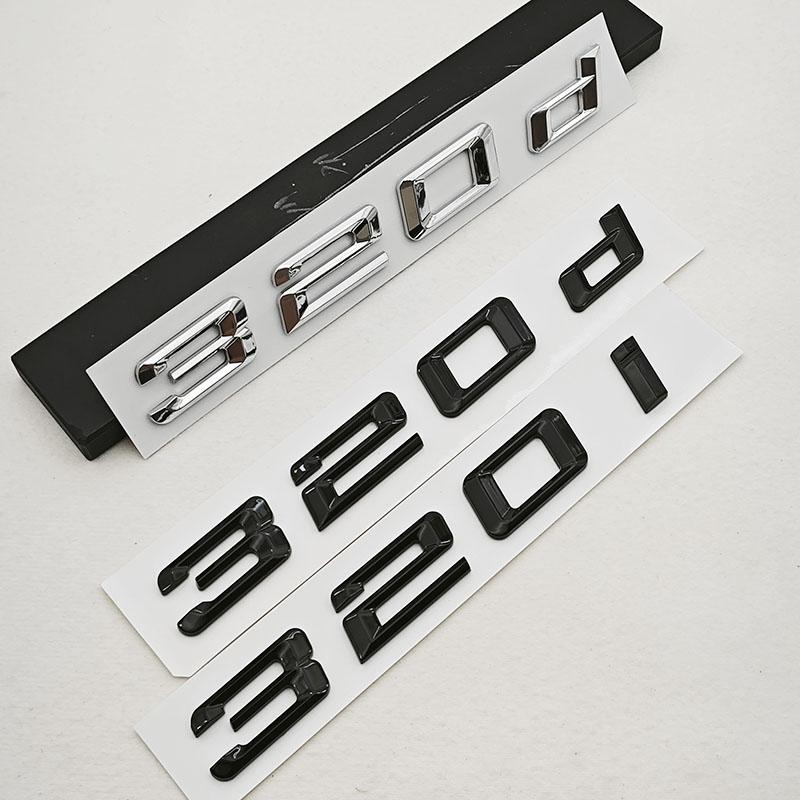 3D ABS Car Letters Logo 320d 320i Rear Trunk Badge Sticker Decals For BMW 320d 320i G20 F30 E90 Auto Exterior Accessories EJ3