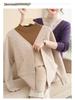 Mom's Velvet Thickened Knit Two-Piece Sweater for Autumn/Winter - Mid-Age Half-High Collar