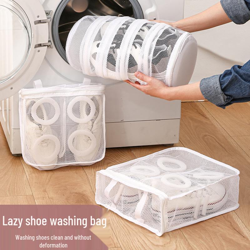 Schuhschutz Wasch- & Trocken-Netzbeutel – Anti-Verformungs-Wasch- und Aufhängelösung