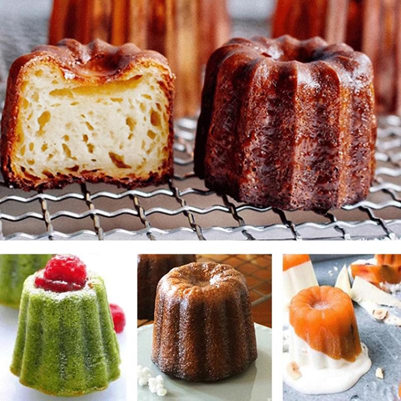 12/15 Holes Silicone Mold Muffin Cupcake Baking Tray Bordelais Fluted Cake Pudding Mold Diy Baking Kitchen Accessories