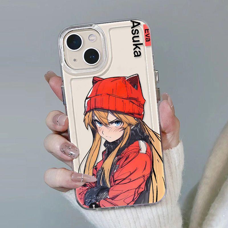 Super cool cat hat Asuka for iPhone17promax Apple 16 mobile phone case 14/13 personality 15 cartoon