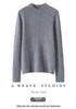 2024 Women's Slim-Fit Ribbed Knit Half-High Collar Pullover - Flattering Cashmere Base Layer Top