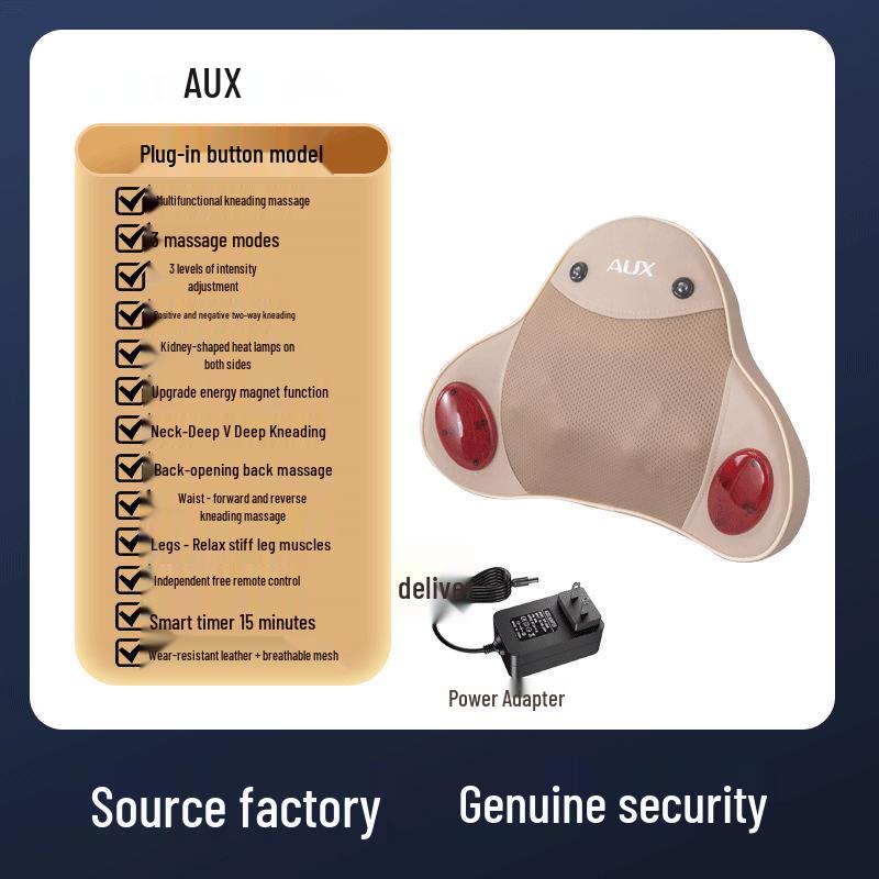 AUX Multifunctional Electric Neck, Back, and Shoulder Massager Pillow