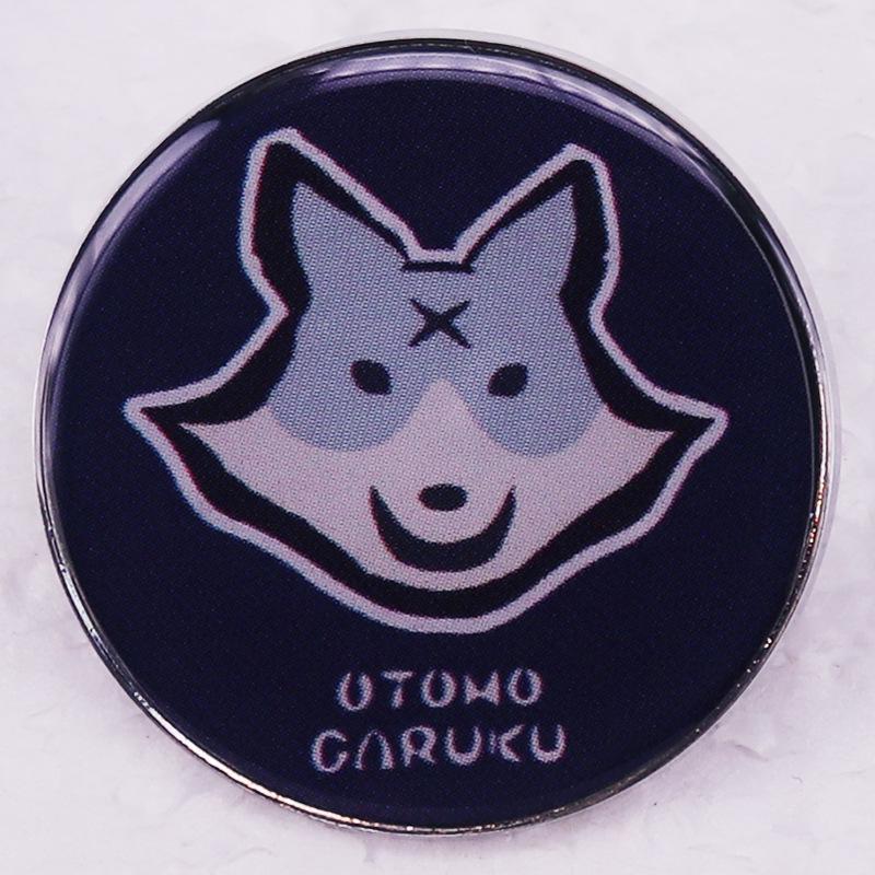 Fox Pattern Logo Brooch Badge - Monster Hunter Merchandise серебряный