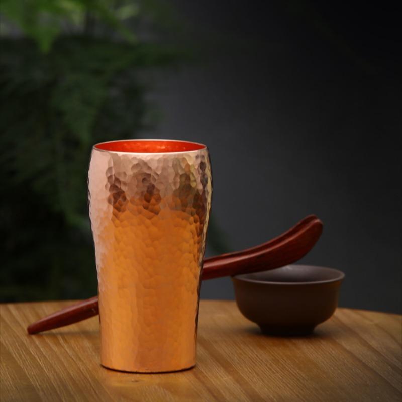 Pure Copper Cup for Coffee Powder Mugs Handcrafted Hammered Drinkware Tea Cup and Beer Cup Mugs Outdoor Drinking Cup