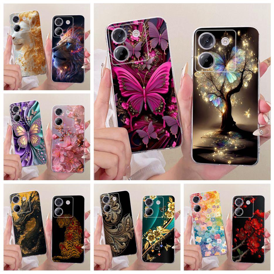 For Xiaomi Poco M7 Pro 5G Case Luxury Butterfly Tree Painted Cover Soft Silicone Phone Csae For Xiaomi Poco M7 Pro M7Pro 5G Bags